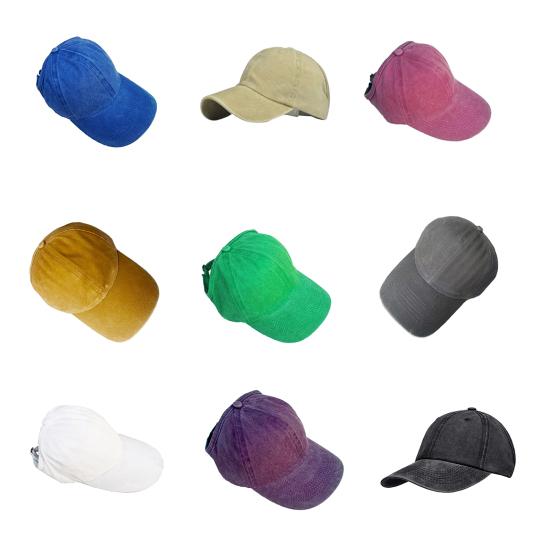 Semi-Hollow Top Baseball Cap, Baseball Cap with Ponytail Opening, Quick-Dry Fabric Sun Protection Hat for Running Cycling Fitness Outdoor Activities