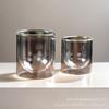 High-Temperature Resistant Double-Layer Borosilicate Glass Candle Holder for Weddings and Bedrooms