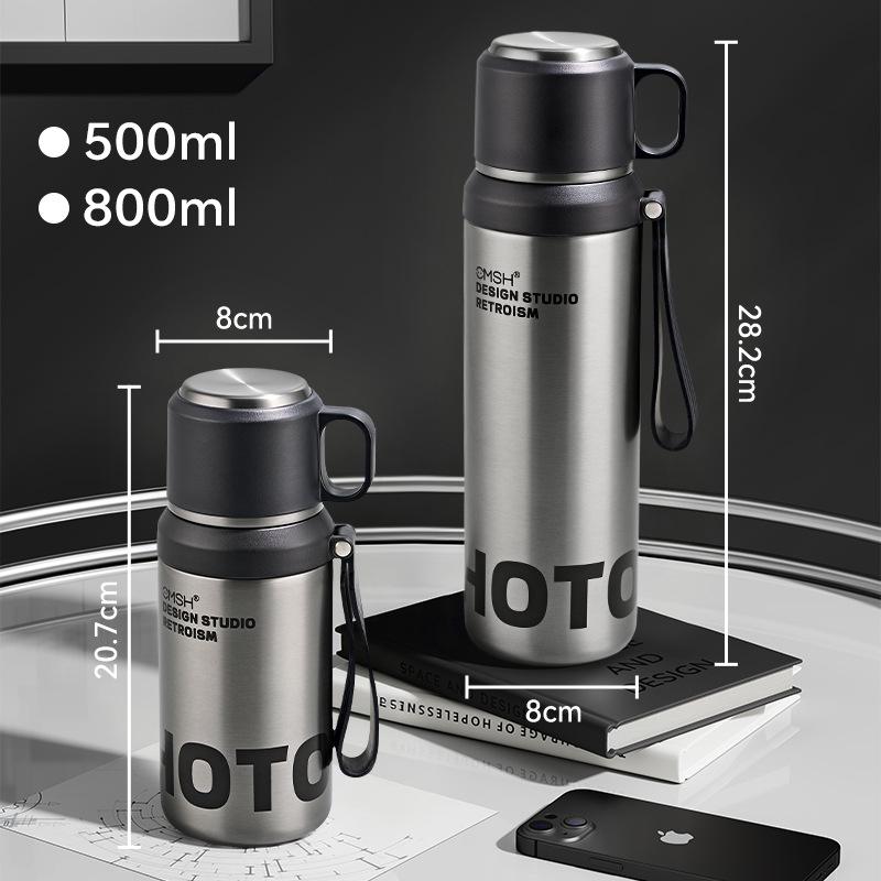 Men's Large Capacity 316 Stainless Steel Thermos Cup with Tea and Water Separation, Ideal High-End Choice for Stewing Tea, 2026.