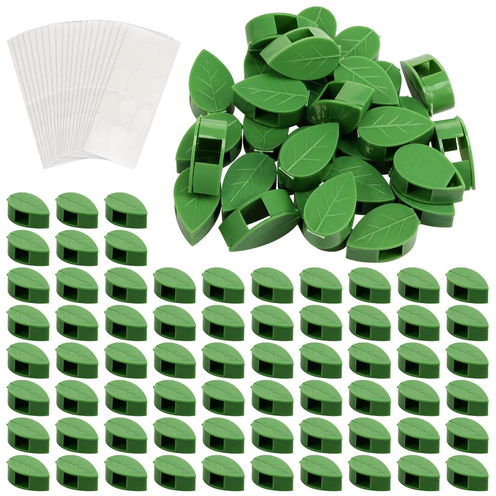 200Pcs Invisible Plant Climbing Wall Fixture Clips Rattan Vine Bracket Self-adhesive Plant Fixing Hook Buckle Leaf Holder Garden