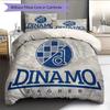 GNK Dinamo Zagreb Football Club  Pattern Bedding Quilt Set  Home Decoration  Gift (1 * Duvet Cover + 2 * Pillowcase  Without Core)