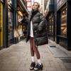 GMXIA Giacche e Cappotti da Donna Vintage Casual Tinta Unita Stampa Autunno Inverno Manica Lunga Collo Alto