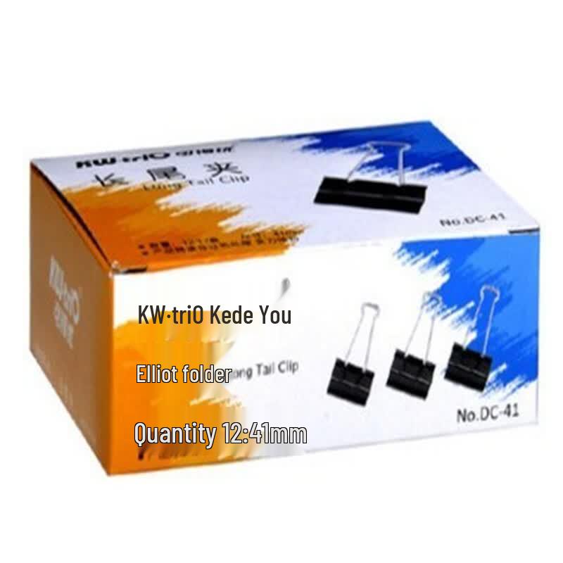 KW-triO 41mm Black Metal Binder Clips