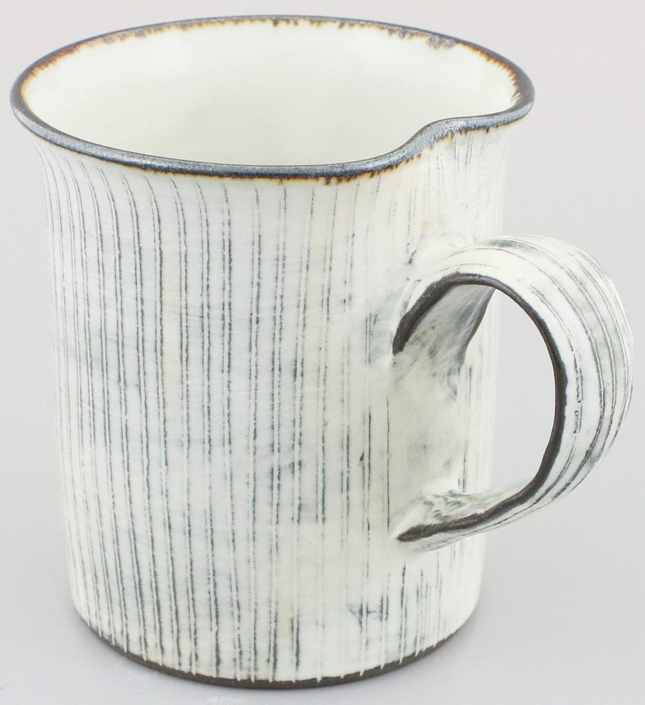 Maeken Kyo-yaki, Kiyomizu-yaki, Seki-gama mug, White Grass