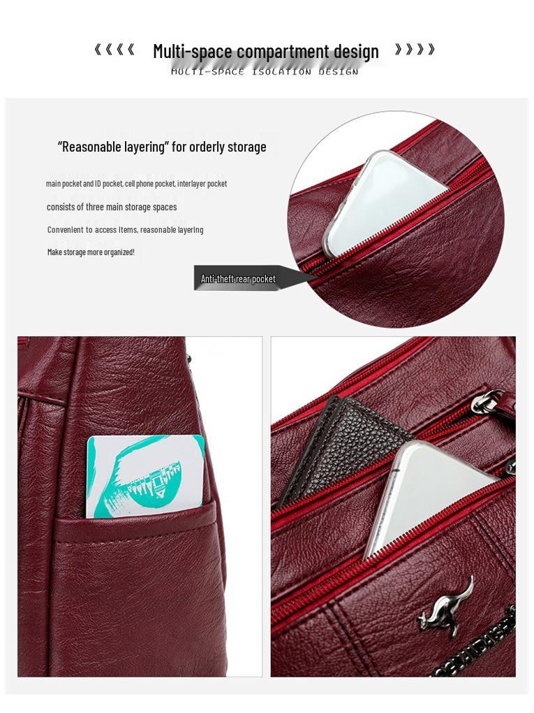 2026 Women's Large Capacity Crossbody Bag - High-End Fashion, Simple Design, Casual Single Shoulder Bag for Moms