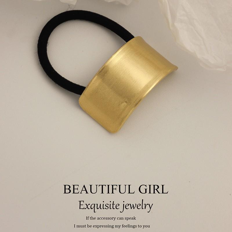 Minimalist Metal Hair Ring - New Korean Style High-End Ponytail Tie Rubber Band.