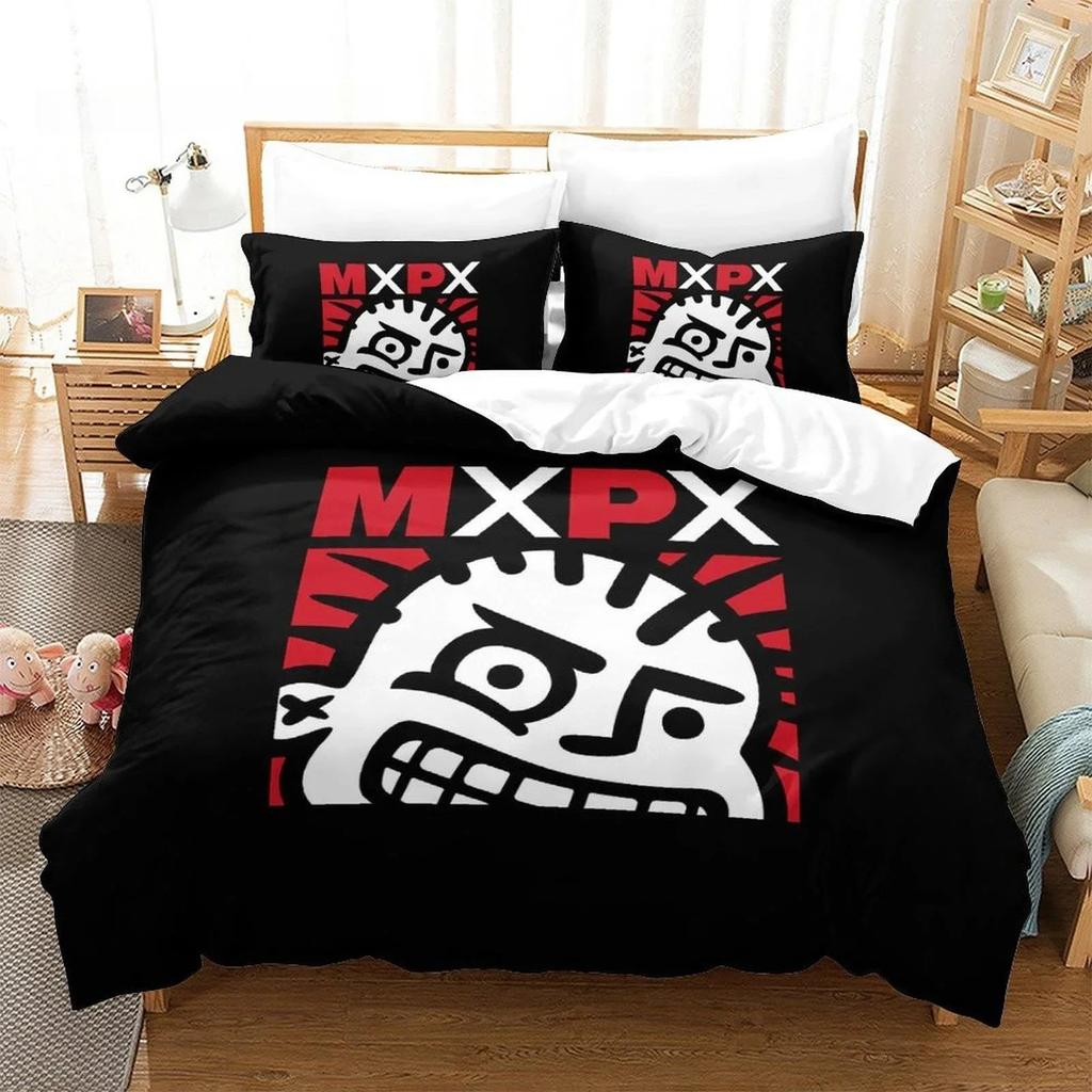3D-printad Rockmusik Mxpx Sängkläder Set Enkel Tvåbädds Full Queen King Size Sängset Vuxen Barn Sovrum Påslakan Set Hemtextilier