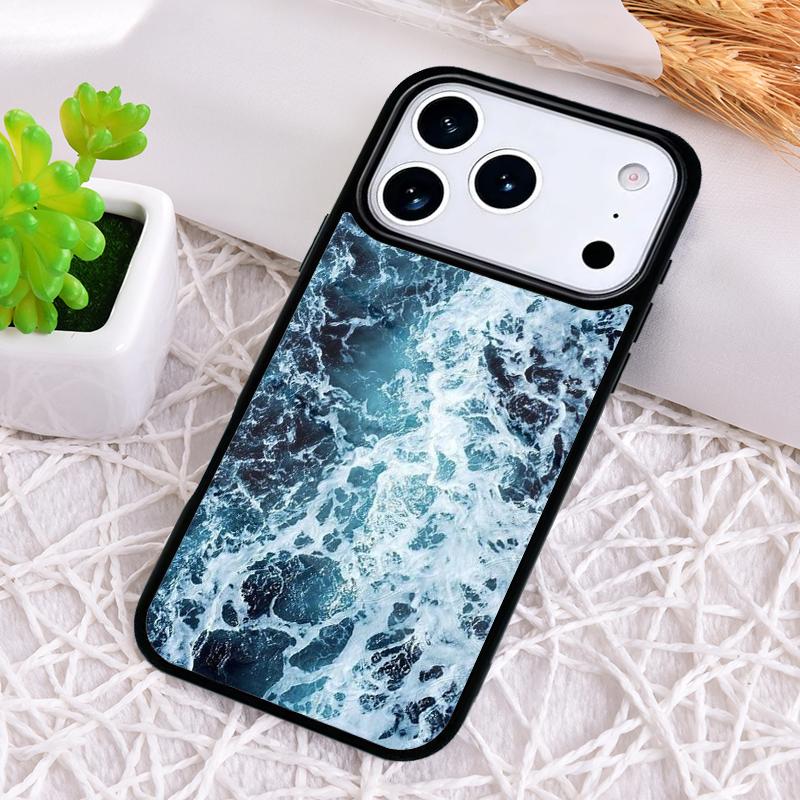 Blue Ocean Waves Sea Phone Case for iPhone 17 Air 16 15 11 12 14 13 Pro Max Shockproof Cover