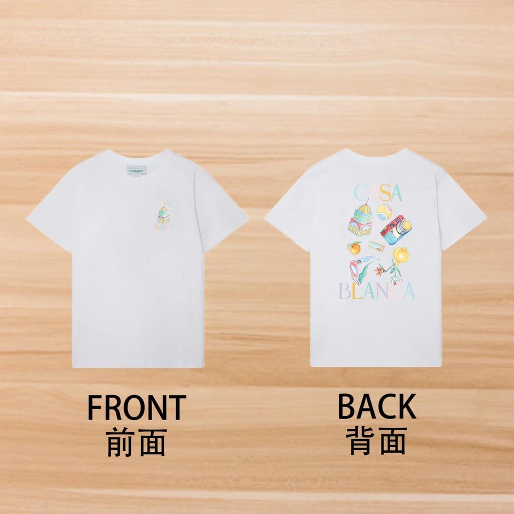 Cross-border foreign trade casablanca Casablanca short-sleeved American tide brand niche loose high street tide brand t-shirt