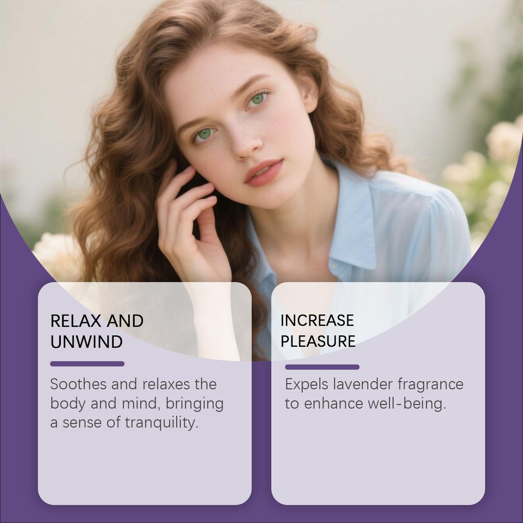 Lavender Fragrance Essential Oil Roller Bottle, Refreshing and Portable Plant Body Care Fragrance Ball Enriched with Niacinamide & Centella Asiatica