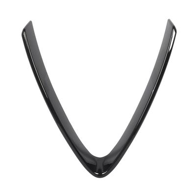 Bumper Grill Trim V Shape Frame Decoration Bright Black Replacement for Alfa Romeo Stelvio 2017 To 2023