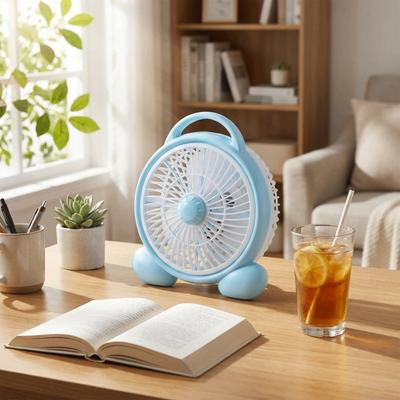 Compact Design USB Rechargeable Mini Desk Fan Low Noise Quiet Personal Cooling Fan  Travel