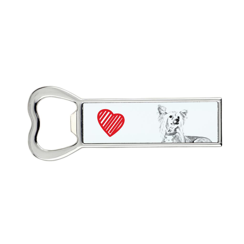 Grzywacz Chiński - Otwieracz Do Butelek Z Psem, Personalizowany Otwieracz Na Lodówkę, Wyjątkowy Upominek Dla Mężczyzny Marki Art-Dog