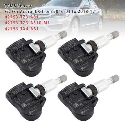 4X Czujnik Ciśnienia w Oponach TPMS Do Acura MDX RDX TLX ILX 42753TZ3A51