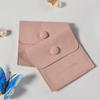 High-End Luxury Snap Button Microfiber Jewelry Storage Bag