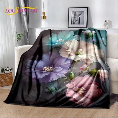 HD Margarita Rosa Crisantemo Bonita Manta de Flores, Manta Suave para el hogar, Dormitorio, Cama, sofá, Picnic, Funda de Viaje, Manta para niños