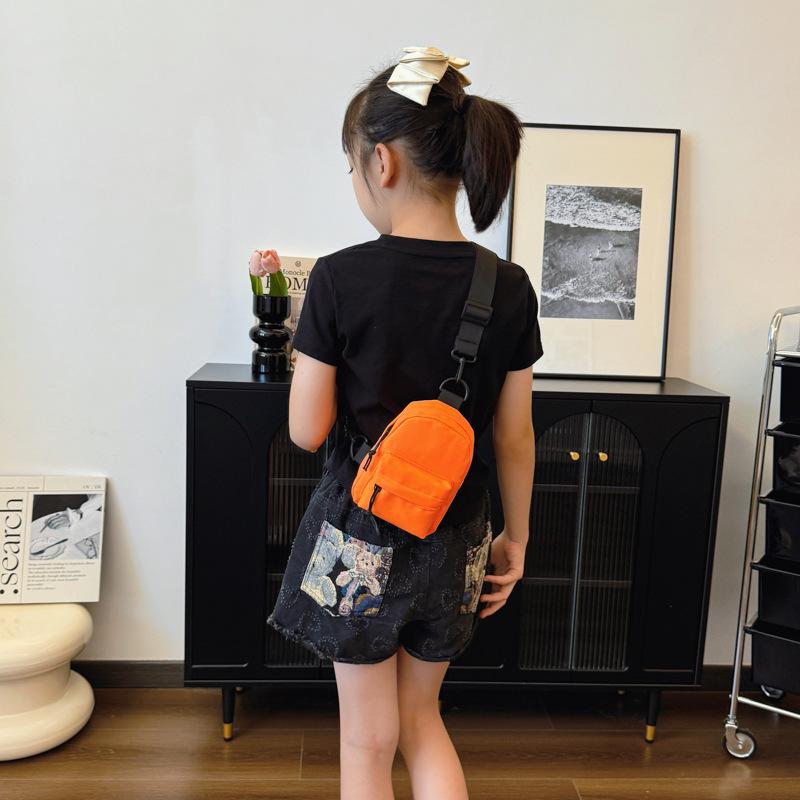 Children's Bag Internet Celebrity Fashion Foreign Style Bag Boys Messenger Bag Korean Version Simple New Girl Canvas Bag