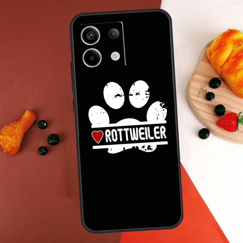Cartoon Rottweiler Dog Case For Xiaomi Redmi Note 13 14 Pro 9 10 11 12 Pro 10S 11S 12S Redmi 13C 10C 12C 14C Coque