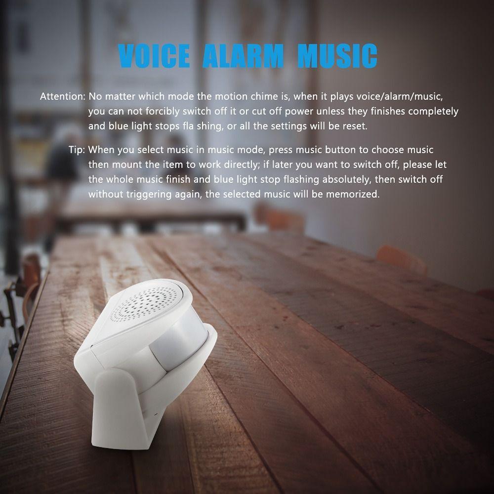 Smart Doorbell Infrared Detector PIR Motion Sensor Wireless Guest Welcome Chime Alarm Doorbell