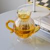 Crown Design Teabloom Stovetop & Microwave Safe Glass Teapot with Removable Loose Tea Glass Infuser And Tea Cup Tea Sets
