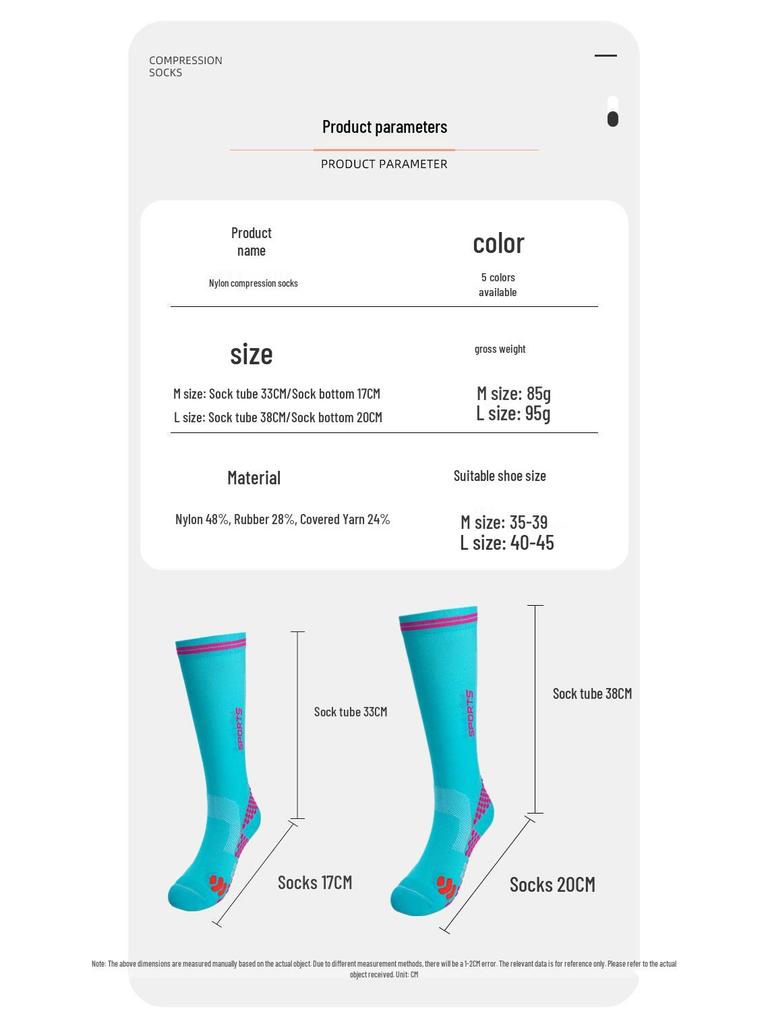 Unisex Summer Compression Socks for Running, Cycling, Jump Rope & Yoga