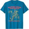 Giant Step Design Co. Watch Your Topknot Grizzly Bear Rider Cowboy Illustration T-Shirt