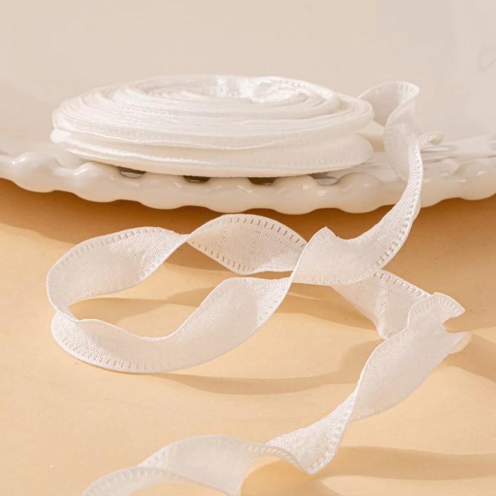 1Roll DIY Craft Gift Box Wrapping Ribbons 1CM Flower Envelopes Ribbons New Wrinkle Ribbons