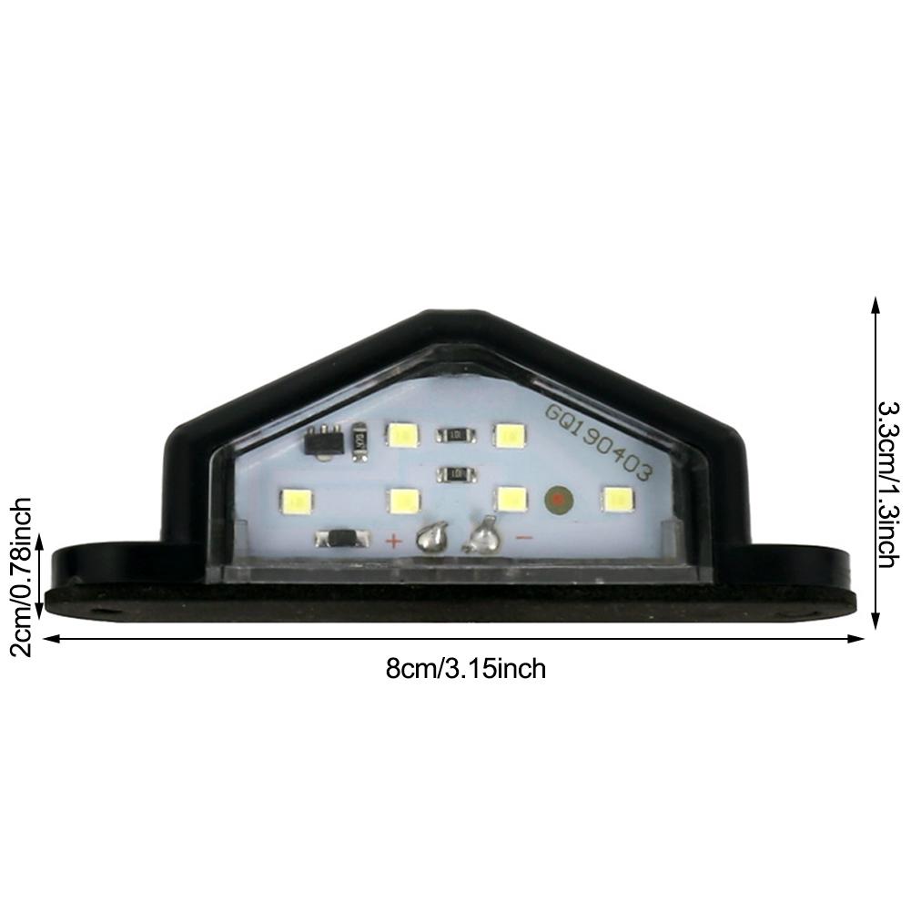 12V Car Truck LED License Number Plate Light Lamp Trailer Rear Tail Light White LED Number Plate Lamp