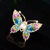 Elegant Enamel Butterfly Brooch, High-end Women's Luxury Pearl Insect Brooch, Niche Design Sense Brooch