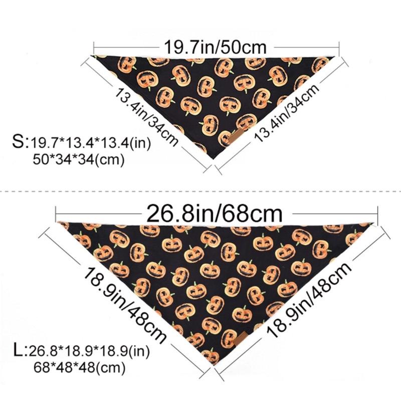Skull Pattern Dog Cats Neckerchief Collar Scarf Pet Birthday Supply Dog Bandanas Soft Triangular