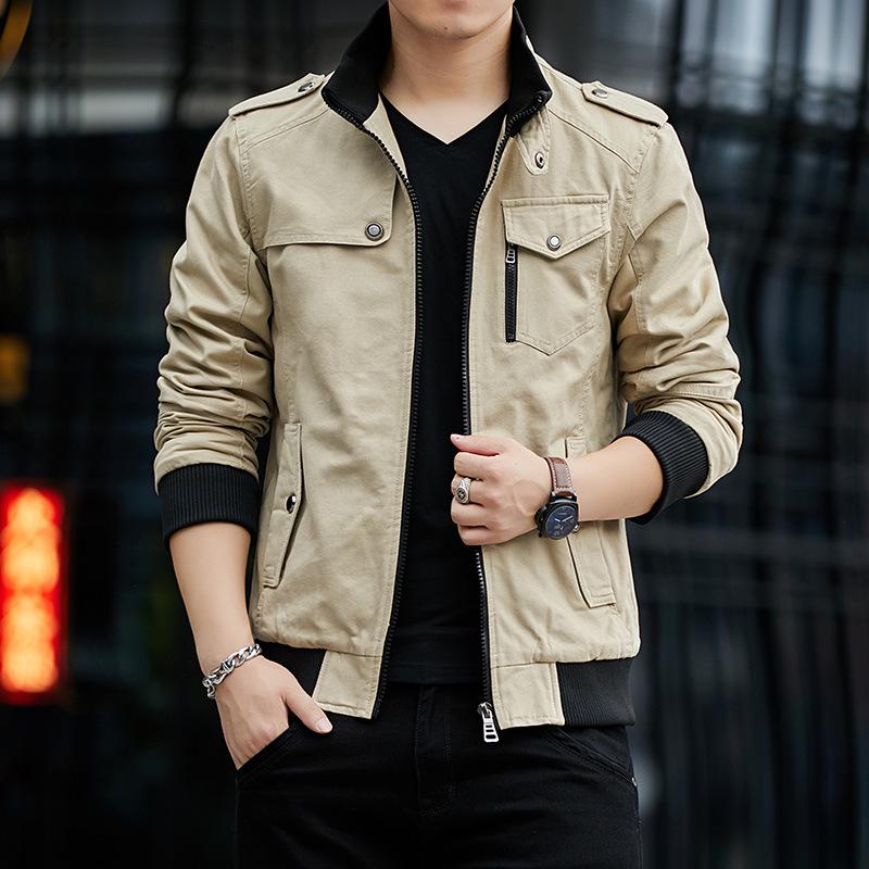 Men's Korean Style Stand-Up Collar Casual Jacket - Versatile Fashion for Spring and Autumn