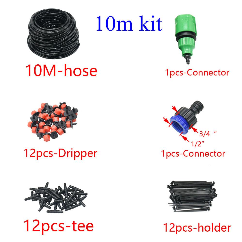 50M-5M DIY Drip Irrigation System Automatic Watering Garden Hose Micro Drip Watering Kits with Adjustable Drippers