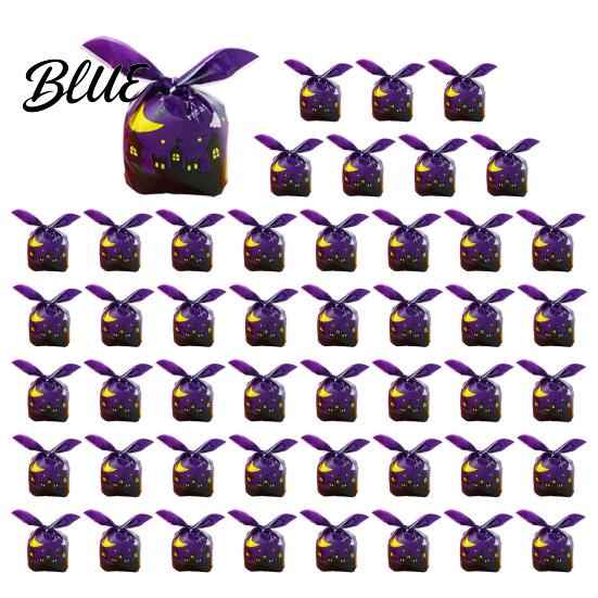 Halloween Candy Bags Goodie Cute Bags Trick Kids 48 Pcs or Treat Rabbit Clear Plastic Snack Pouches for Retail