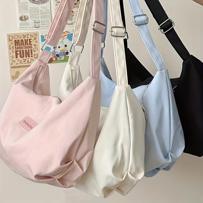 Damen Fashi Japanischer Stil Große Kapazität Umhängetasche, Verstellbarer Schultergurt, Vielseitige College-Stil Schultertaschen