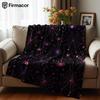 Pink Heart Spider Cartoon Anime Print Flannel Blanket Soft Warm Throw for Kids Bedroom Sofa Christmas Office Car