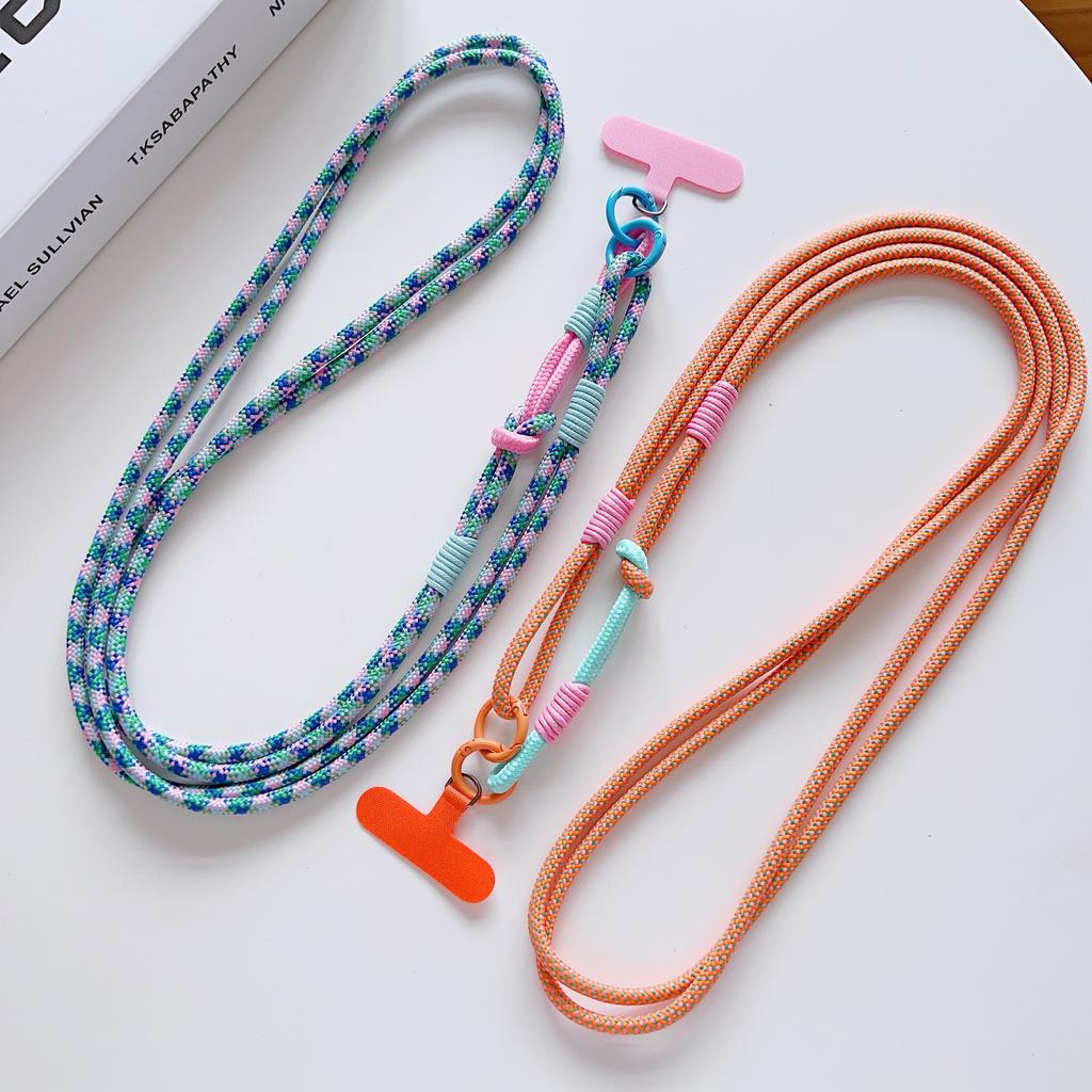 DIY 2-In-1 Mobile Phone Universal Lanyard, Crossbody Long Rope, Finger Rope, Fashionable Mixed And Matched Anti-Loss Rope