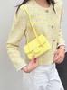 26P Preppy CoCo Genuine Leather Underarm Baguette Handbag