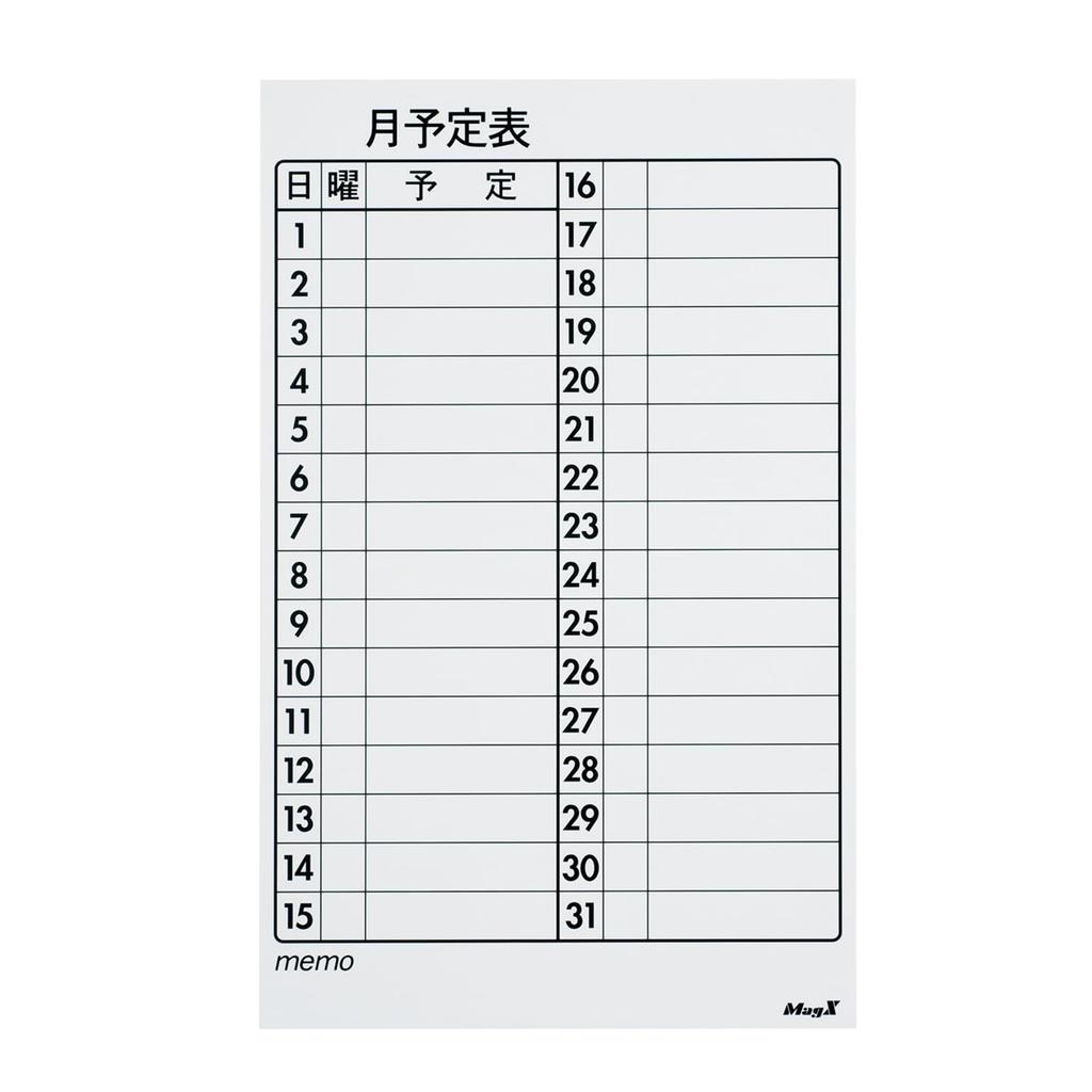 MagX Magnetic Sheet Whiteboard Value Monthly Small MSVP-3760M