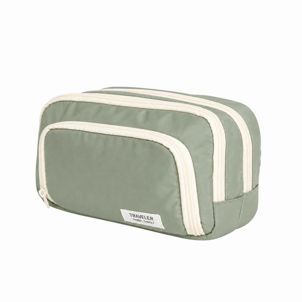 Large Capacity Pencil Case Multi Layer Compartment Stationery Box Simple Pen Case Student Supplies