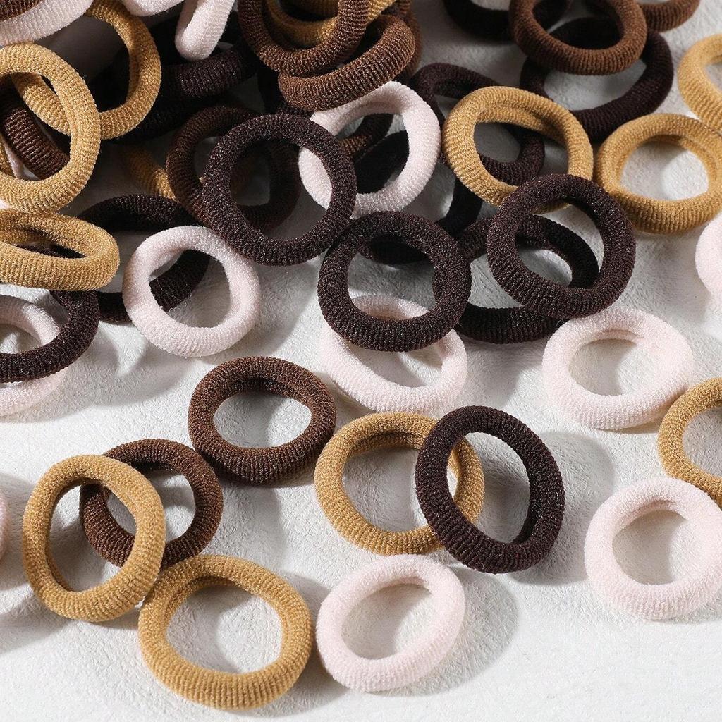 Lot de 300 Élastiques à Cheveux Basiques Colorés et Chouchous pour, Incluant des Élastiques pour Queue de Cheval et des Élastiques en Caoutchouc Doux pour les Cheveux, Parfaits pour un Usage Quotidien.