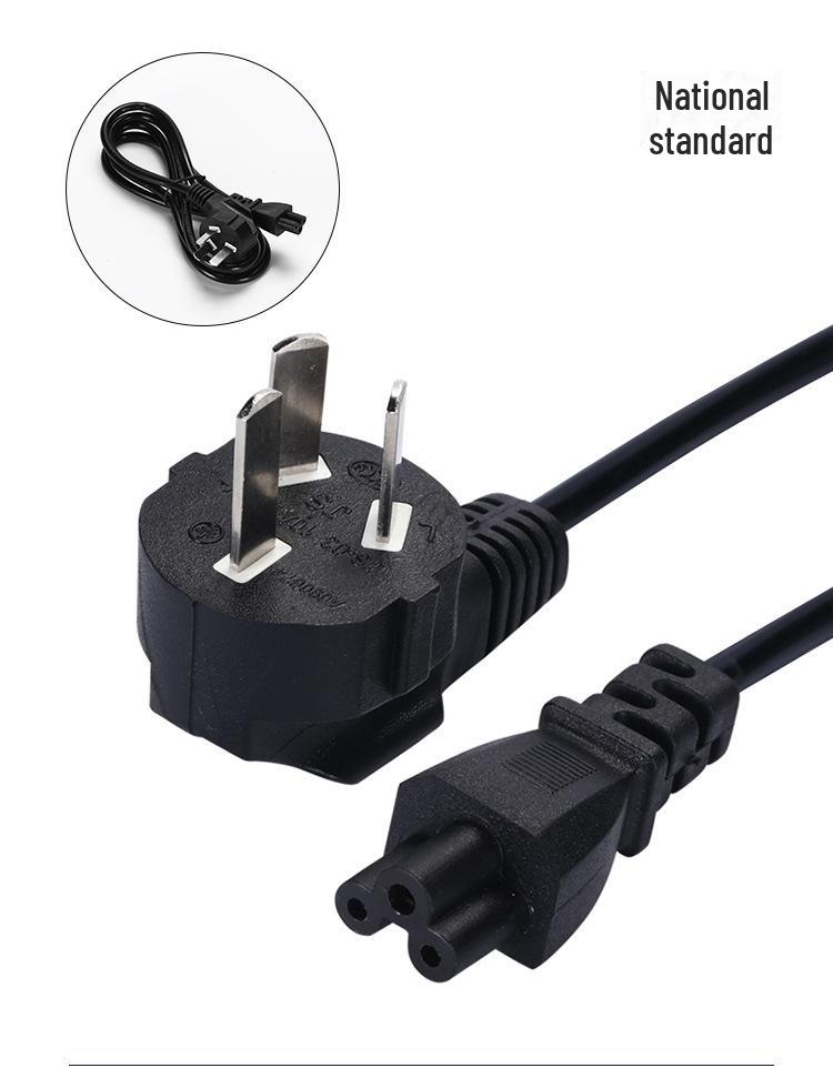 Cable adaptador de alimentación universal para portátil con enchufe C5, compatible con estándares de EE. UU., UE y Reino Unido.