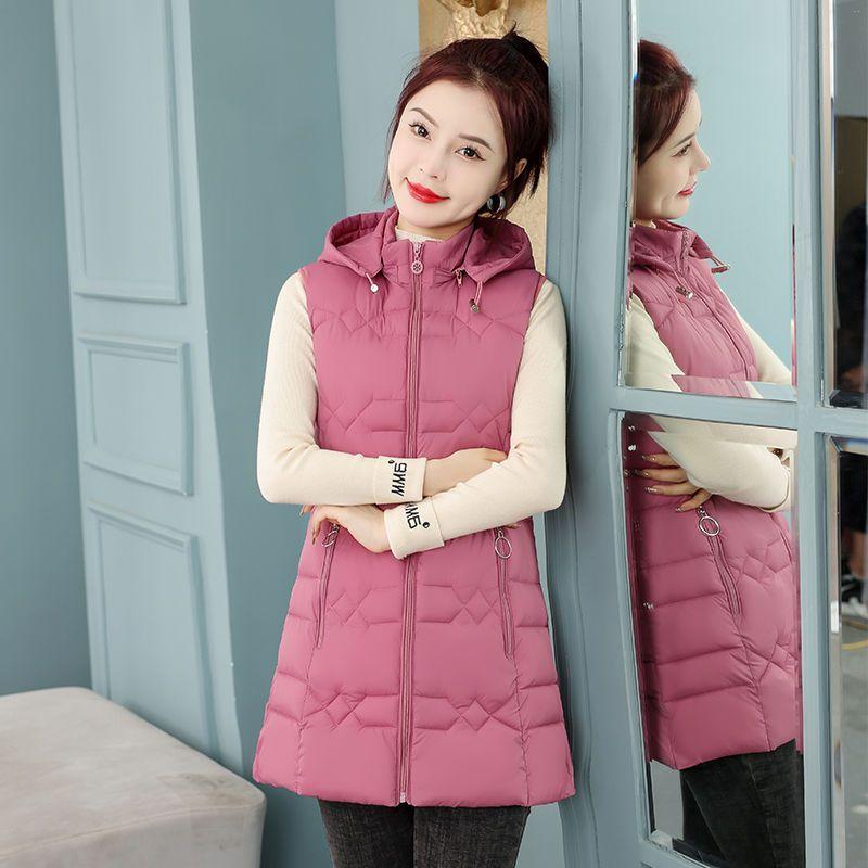 Woman Vest Autumn Winter Warm Down Cotton Vests Female Thick Removable Hooded Waistcoat Women's Sleeveless Jacket Vest Coats
