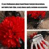 2pcs Halloween Scary Skeleton Hand Floral Hair Clip Hair Barrettes For Women Party Costume Accessory With Mesh Design