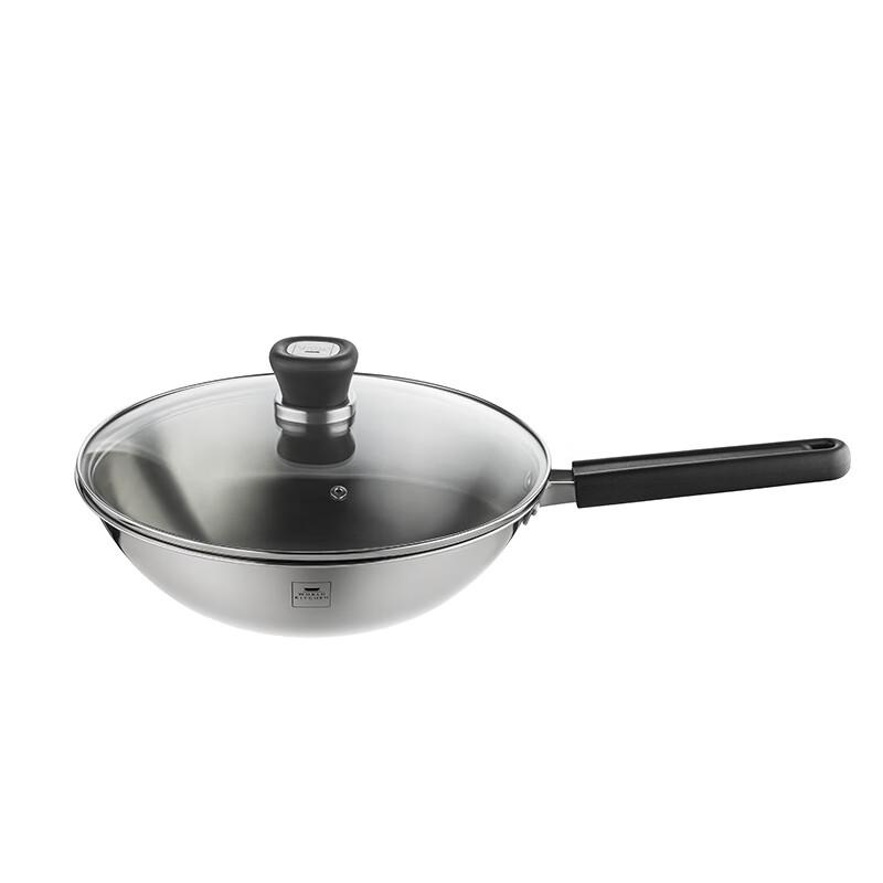 WORLD KITCHEN 30cm 304 Stainless Steel Chinese Wok