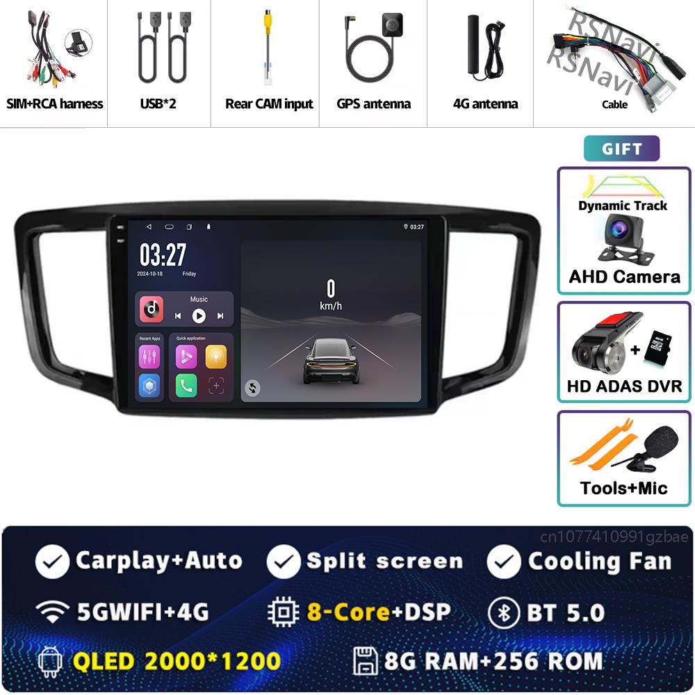 Android 14 Carplay Auto For Honda Odyssey 5 RC 2013 - 2019 Car Radio 4GWIFI Player Multimedia Srereo 360 Camera Navigation Video
