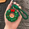 PU Leather Holiday Bag Charm Lightweight Holiday Keyring Leather Keychain  Christmas Gift Exchange