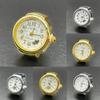 Gold Silver Color Punk  Simple Quartz Watch RingsCreative Clock Dial Women Men Couples Elastic Strap Finger Ring Jewelry