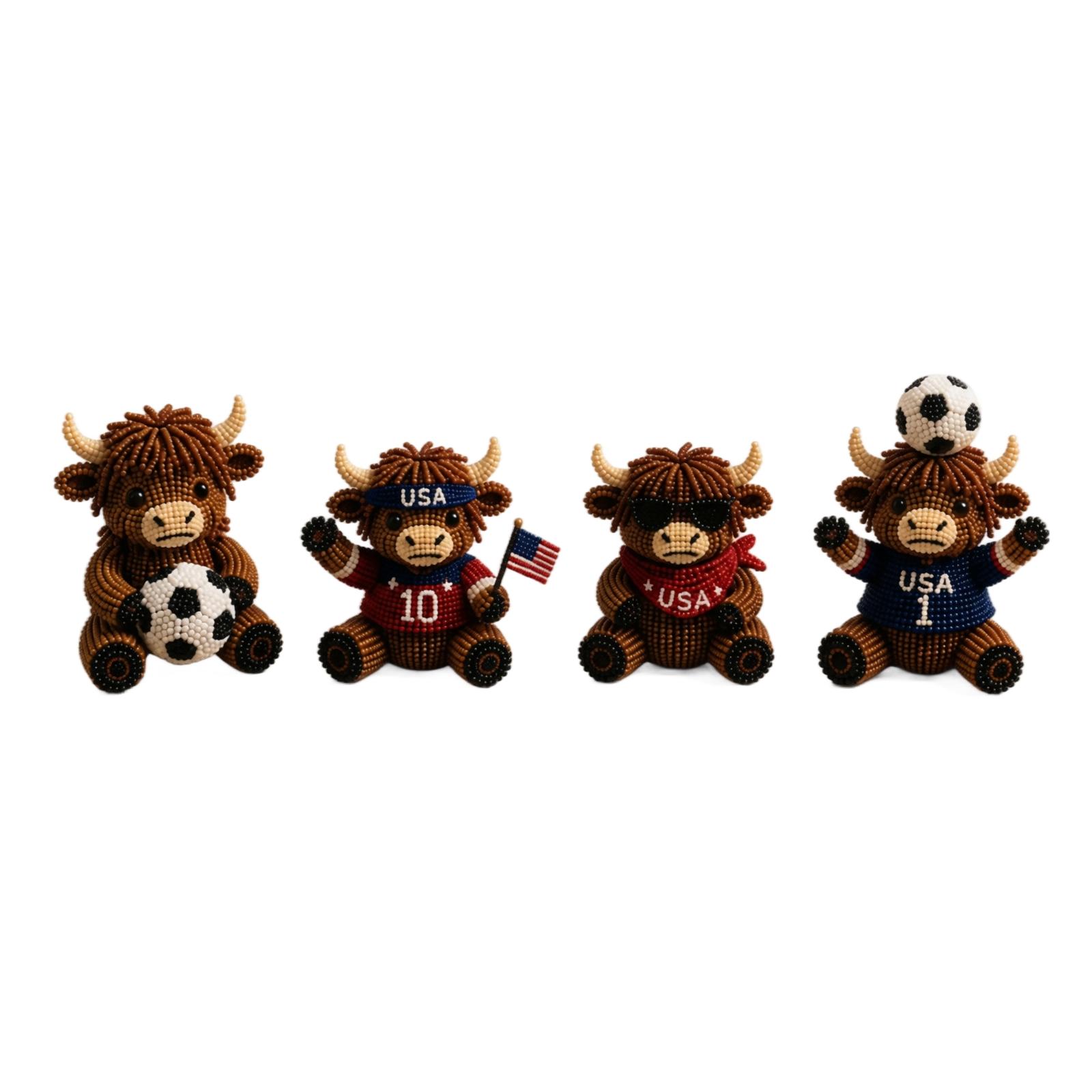 3D Beaded Animal Kit, DIY Bead Animal Set - 1 Pack One Size
