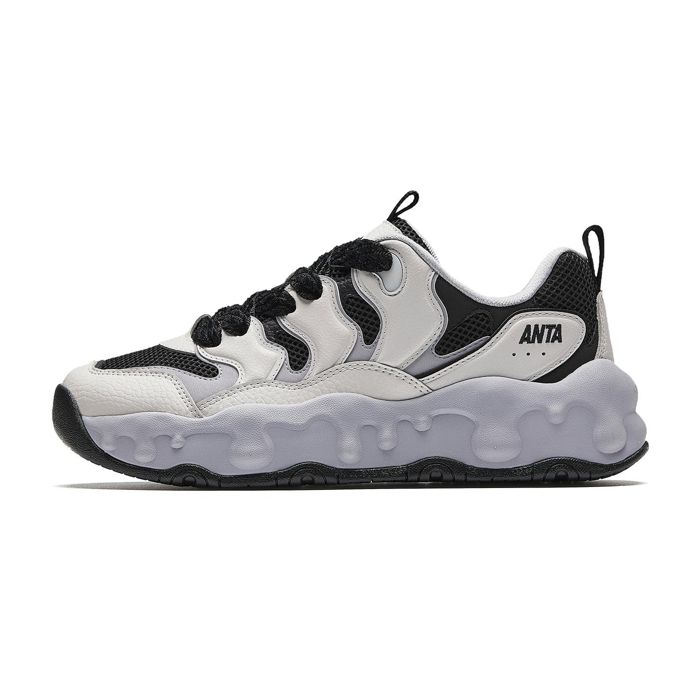 

Anta Milk Candy Cushioning Height Increasing Abrasion Resistant Lightweight Low top Casual Shoes Women s Black Gray 922618887-4 40