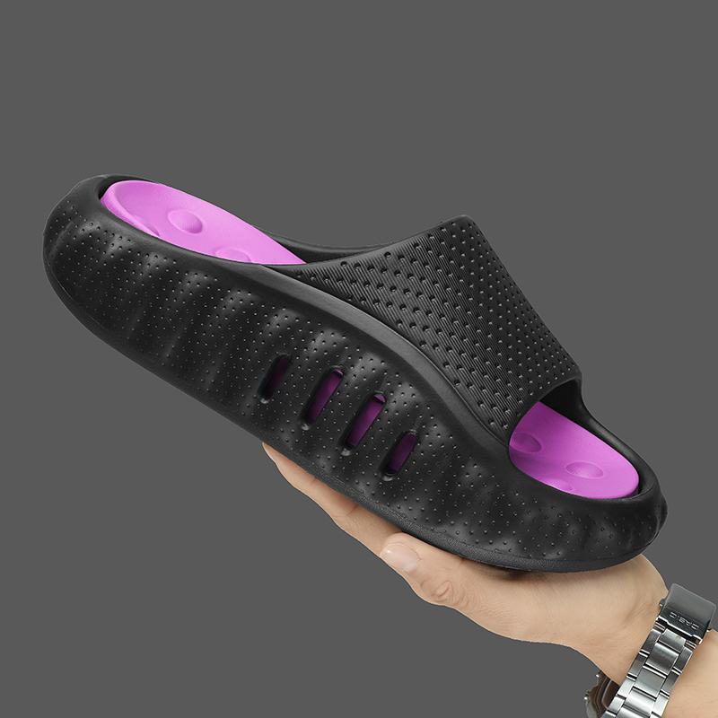 

Summer New Men S Massage Slippers Indoor Outdoor Anti-Slip Comfortable Slides Beach Sandals Men Casual Shoes Male House Slippers 44-45